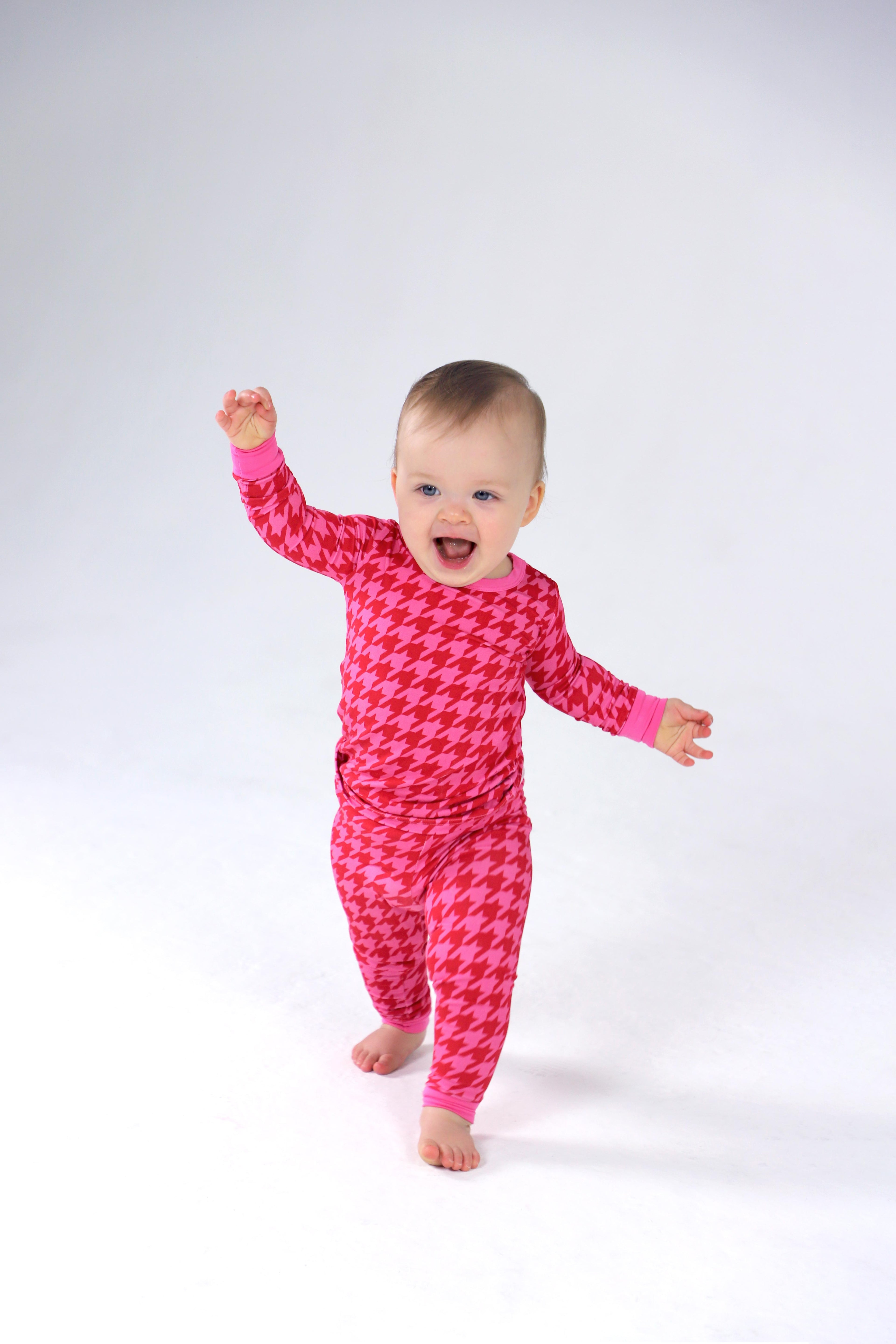 Cherry n' Berry Houndstooth Kid's (Two-Piece Pajama)