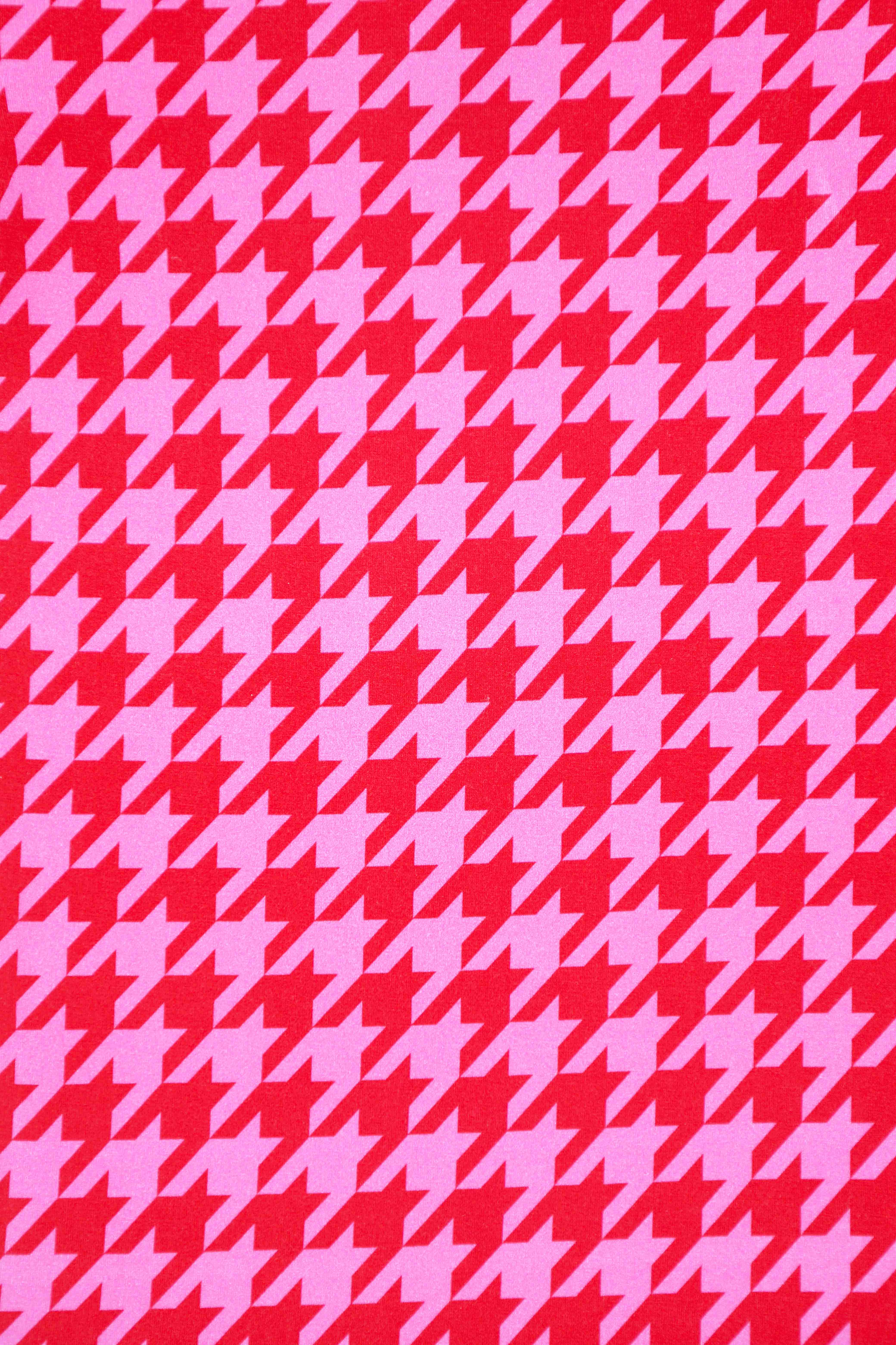 Cherry n' Berry Houndstooth Kids (Triple Ruffle Long Sleeve Dress)