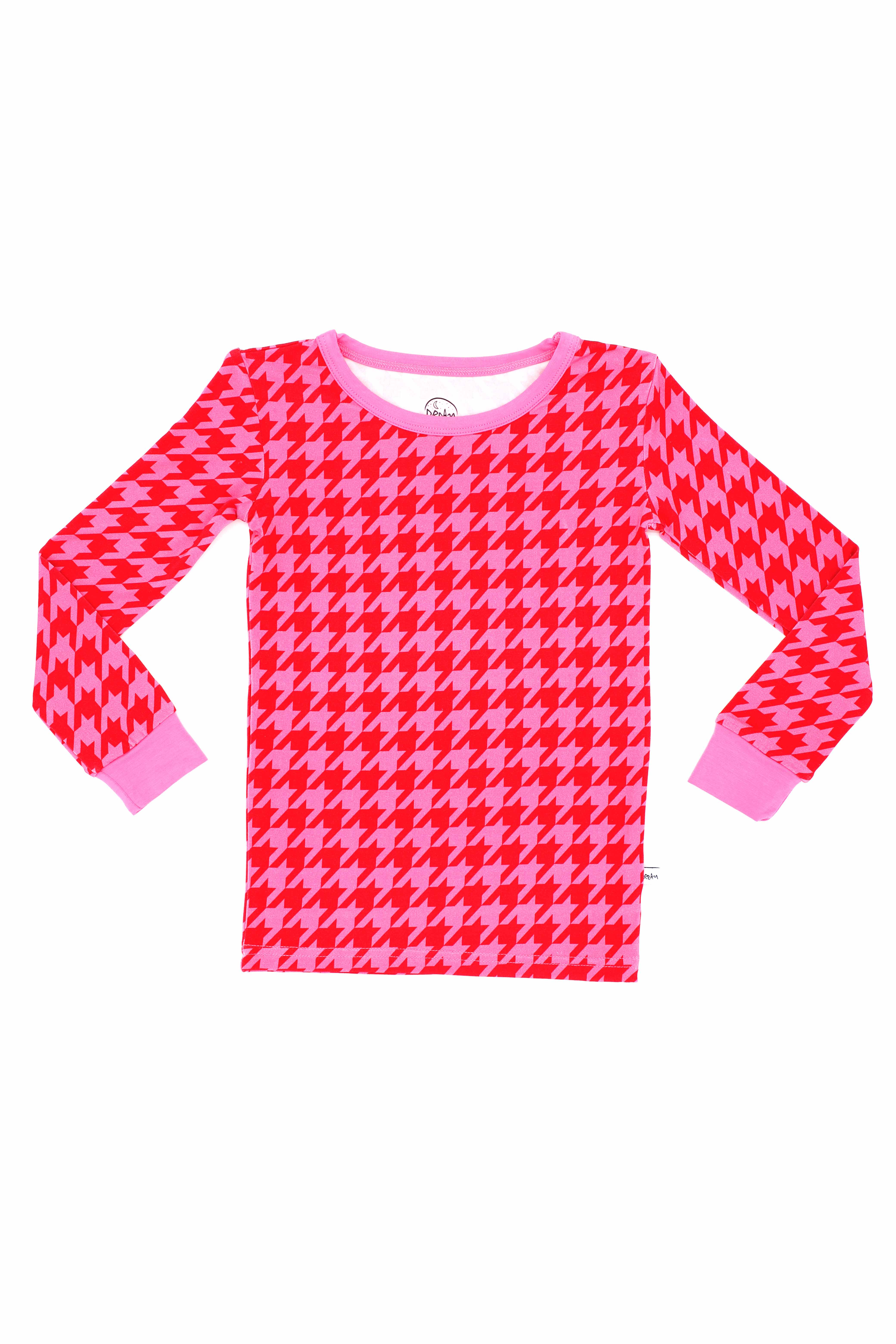 Cherry n' Berry Houndstooth Kid's (Two-Piece Pajama)