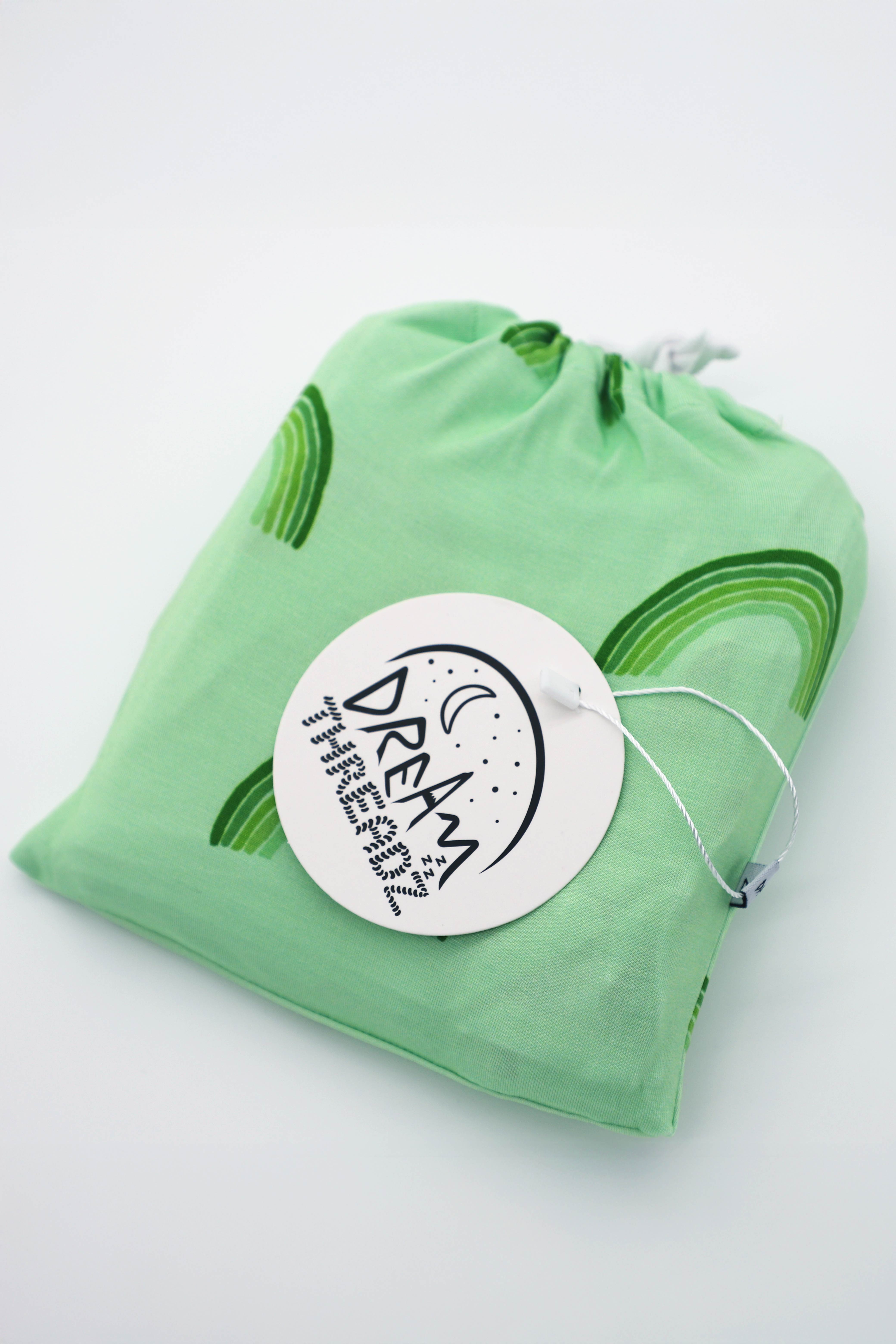 Green Rainbows (Swaddle and Cap Set)