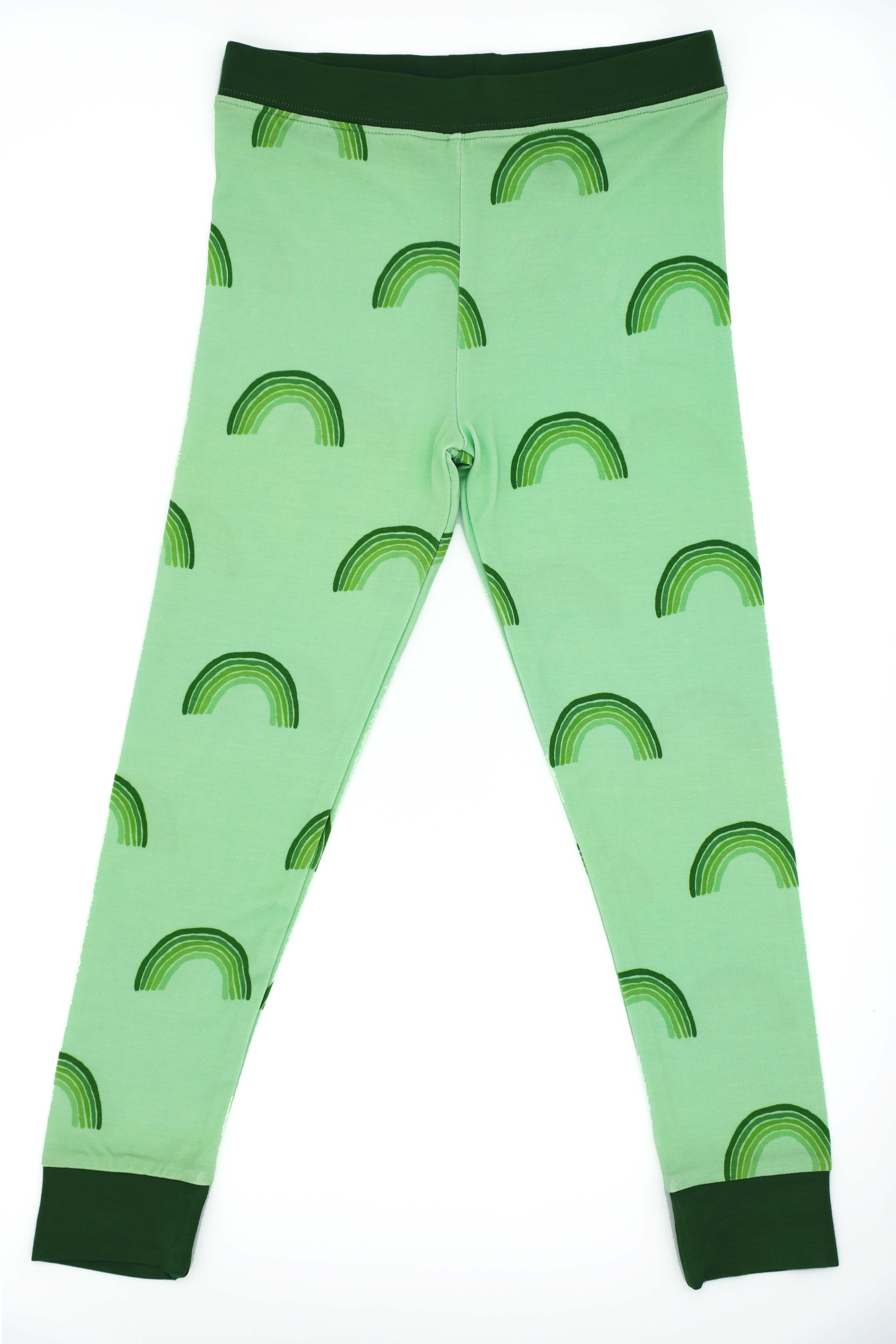 Green Rainbows Kids (Two-Piece Pajama)