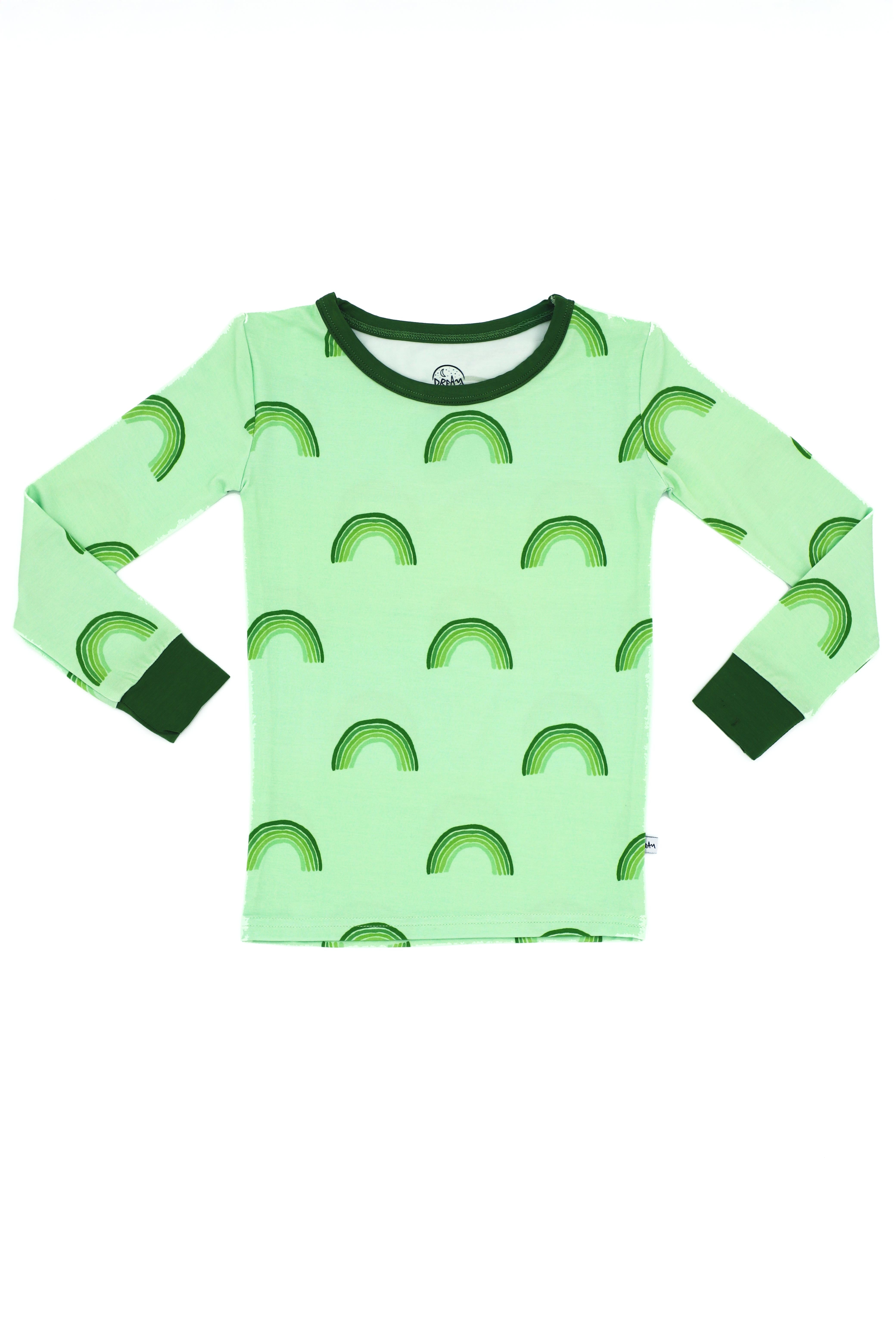 Green Rainbows Kids (Two-Piece Pajama)