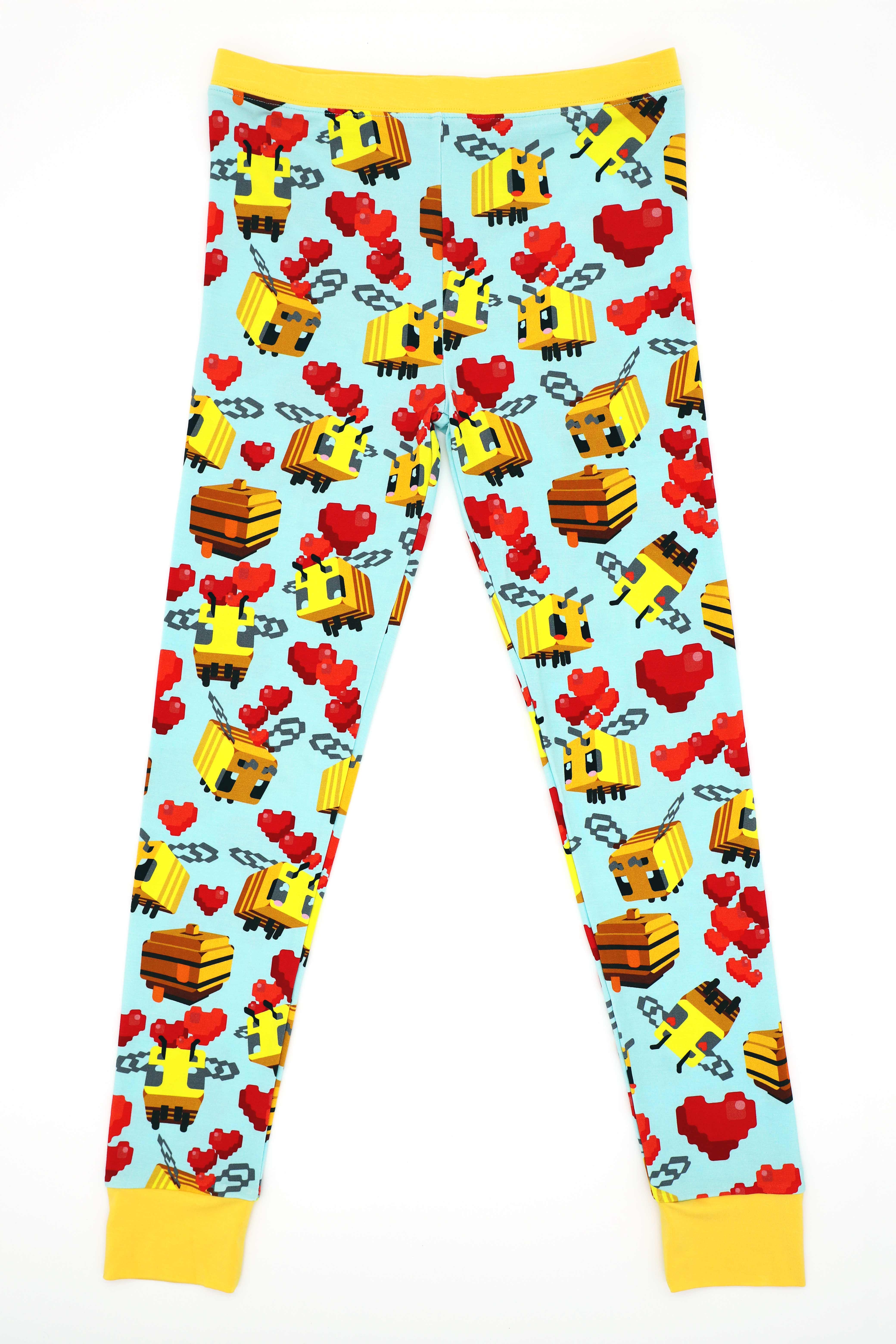 'Fans Only' Minecraft Bee - For Love and Honey (Two-Piece Pajama)