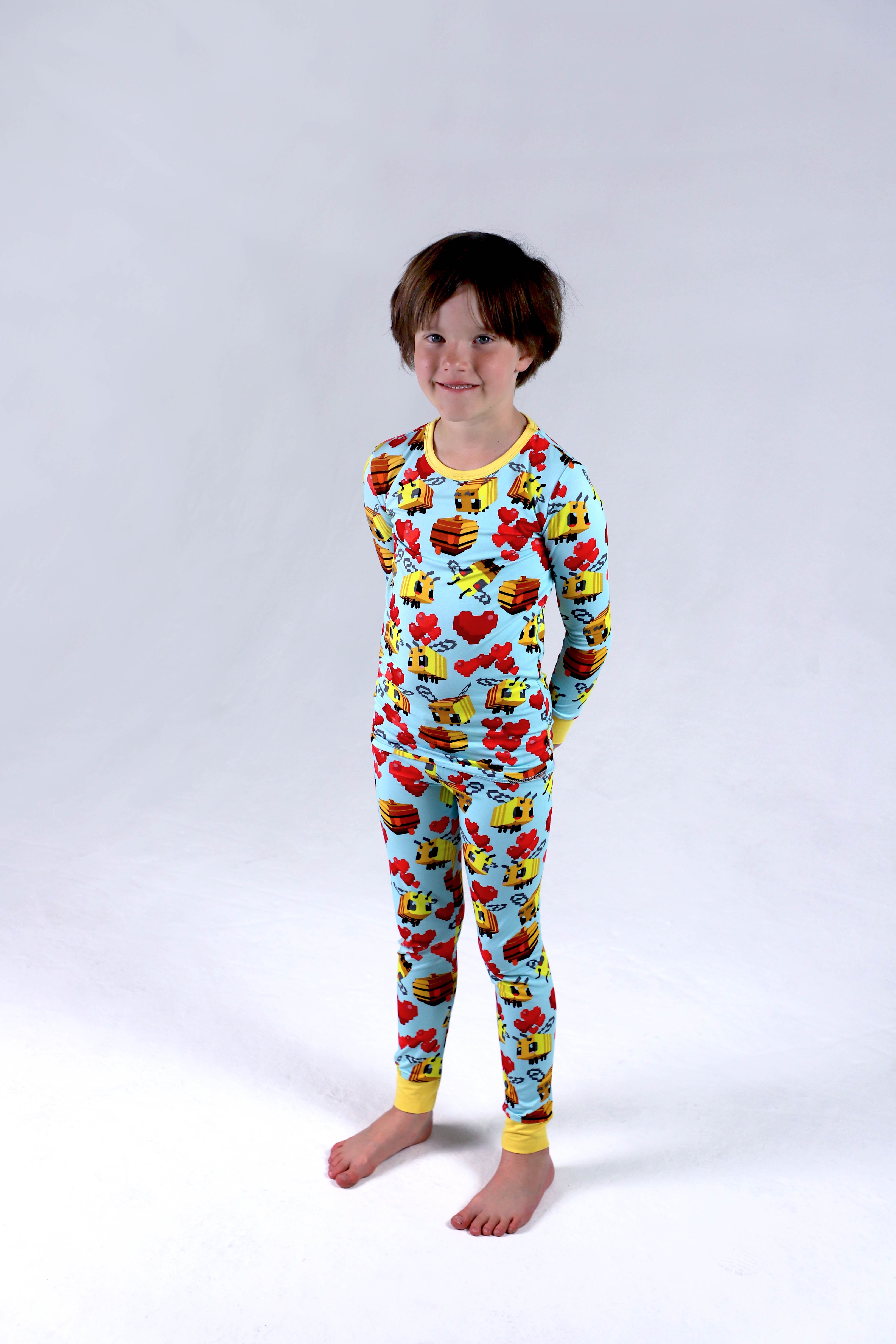 'Fans Only' Minecraft Bee - For Love and Honey (Two-Piece Pajama)