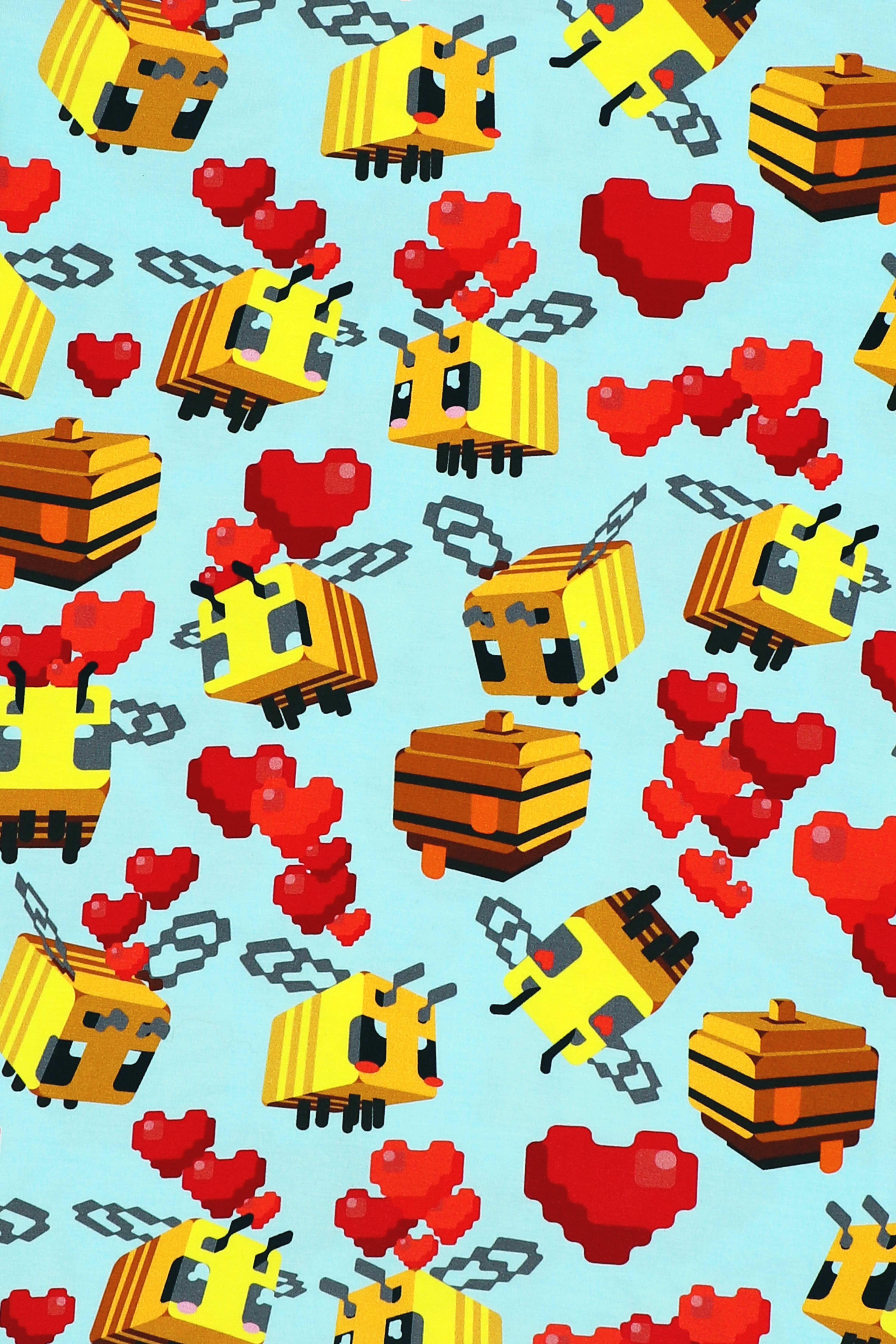 'Fans Only' Minecraft Bee - For Love and Honey (Two-Piece Pajama)