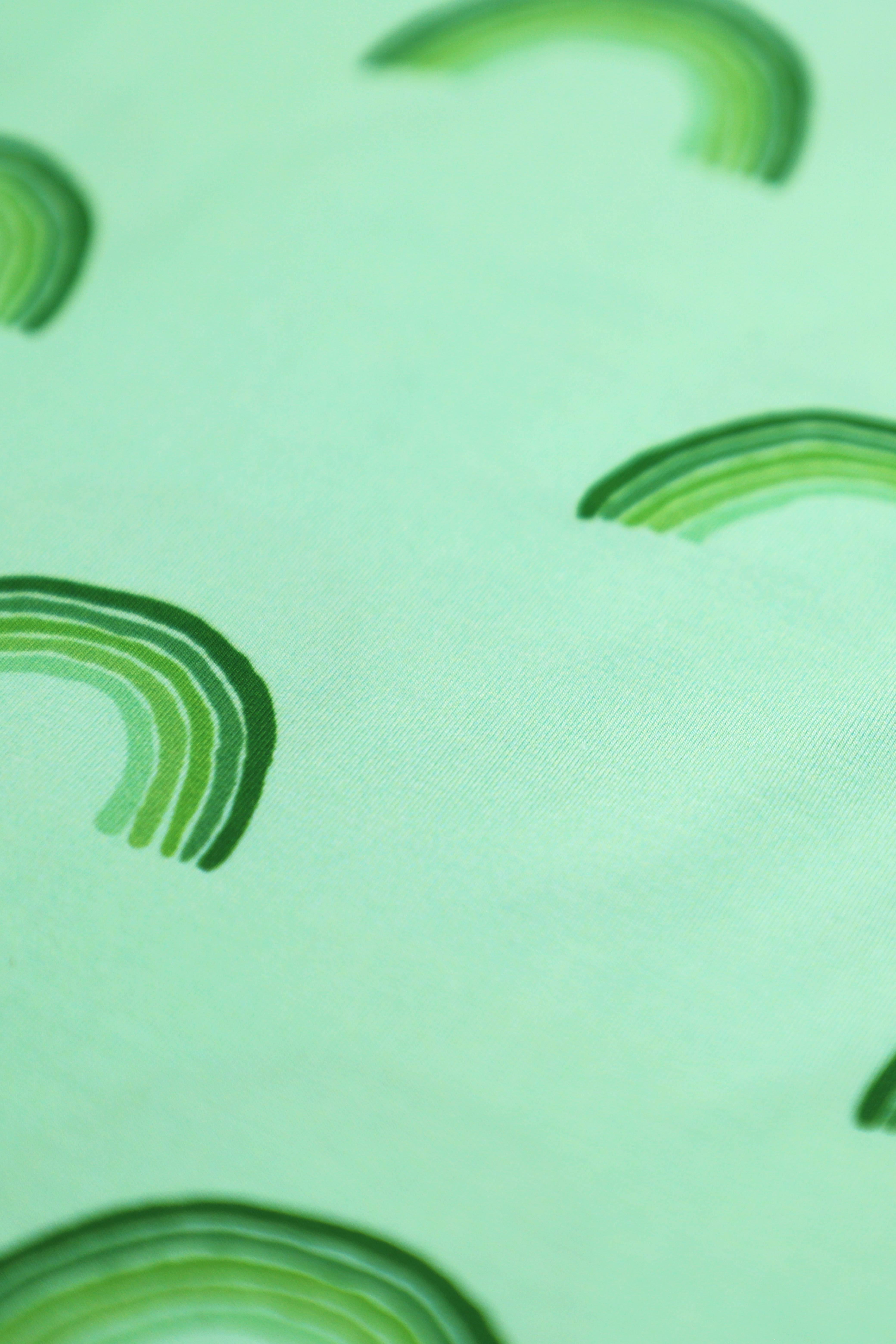 Green Rainbows (Swaddle and Cap Set)